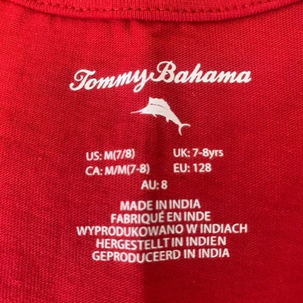 Tommy Bahama Christmas& New Eve long sleeve cotton T-shirts size 7-8
